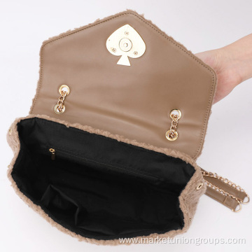 Wholesale New Arrival Fashion Winter Women Sherpa Handbags Ladies Shoulder